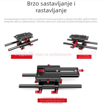 Xin Wenxuan 8053 DSLR 5D II komplet s pan-tilt šinom, bazom za kabel, follow fokus i zaštita svjetla
