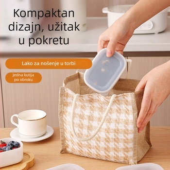 Podijeljena kutija za rižu, mikrovalna sigurna, prijenosna izolirana kutija za ručak za uredske radnike