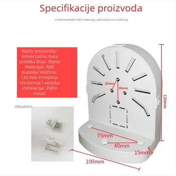 Univerzalni nosač za polusferične kamere, zidni, plastični