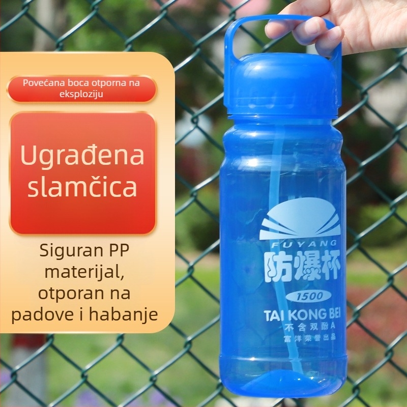 Plastična sportska boca velike kapacitete za vanjsku upotrebu, otporna na visoke temperature, otporna na eksploziju