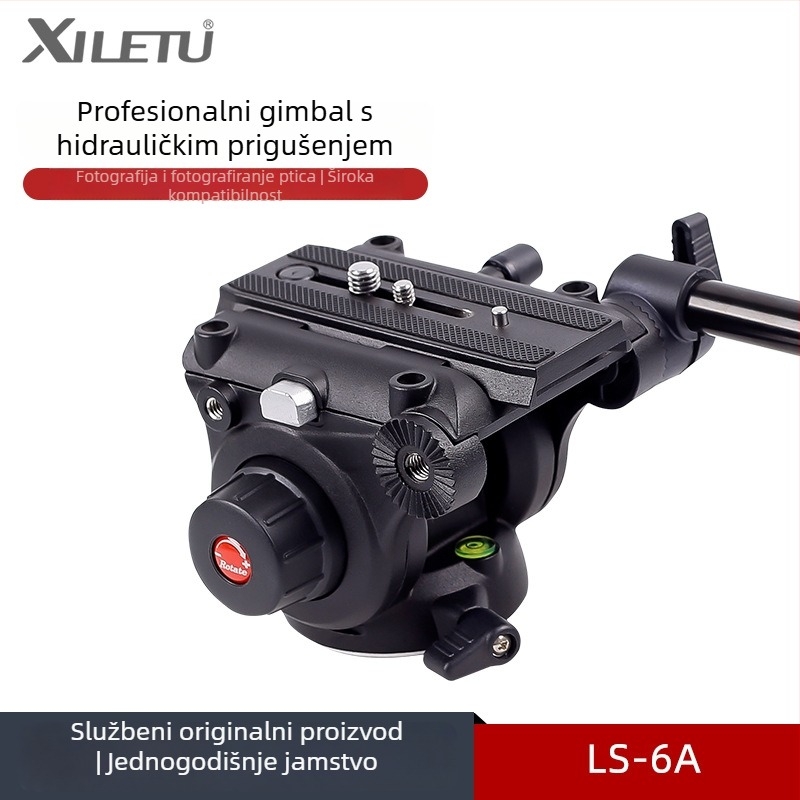 Xiletu LS6A hidraulična kamera gimbal glava sa stativom i kliznom šinom za promatranje ptica i fotografiranje, univerzalno