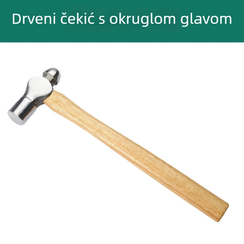 Oktagonalni čekić s drvenom drškom, glava od karbonske čelika, otporan na udarce, 0.25/0.5/0.75 kg