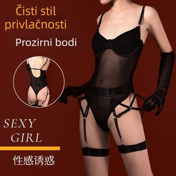 No Man's Land Ružičasti Mrežasti Patchwork Set Grudnjaka s Učvršćivačem i Bodijem