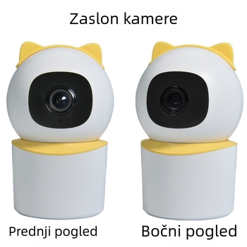 Kućna kamera za nadzor s Wi‑Fi, bežični daljinski pristup, HD pan‑tilt, dvostruki pogled i inteligentno prepoznavanje pokreta