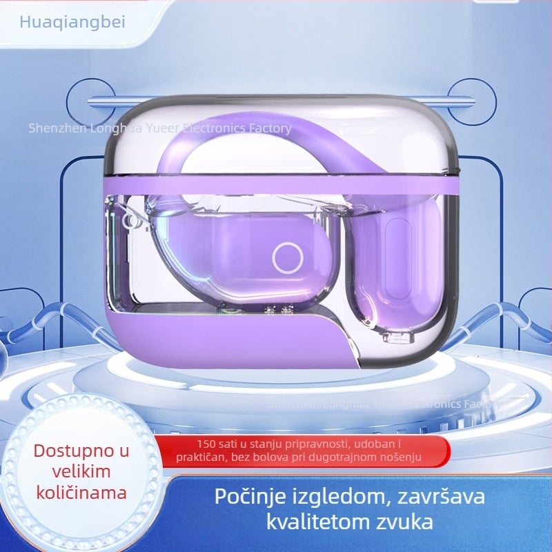 Bežične Bluetooth slušalice s kostnom provodljivošću, dizajn klipsa za uho, čip 5.3, dug vijek trajanja, udobno nošenje