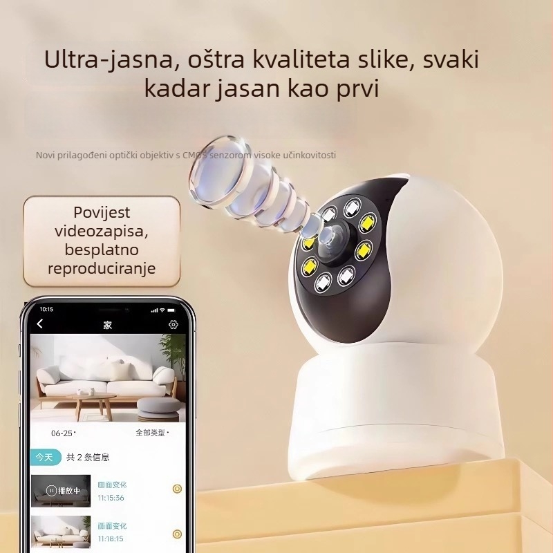 Unutarnja pametna kamera za nadzor 1080p s 360° noćnim vidom