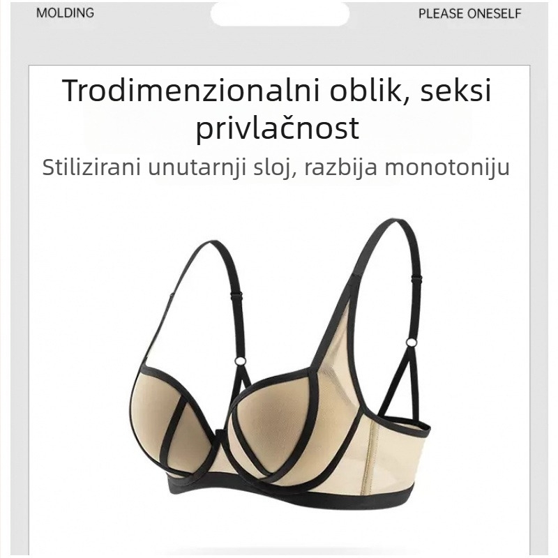 Novi čipkasti set grudnjaka za male grudi, push-up, seksi i protiv opuštanja