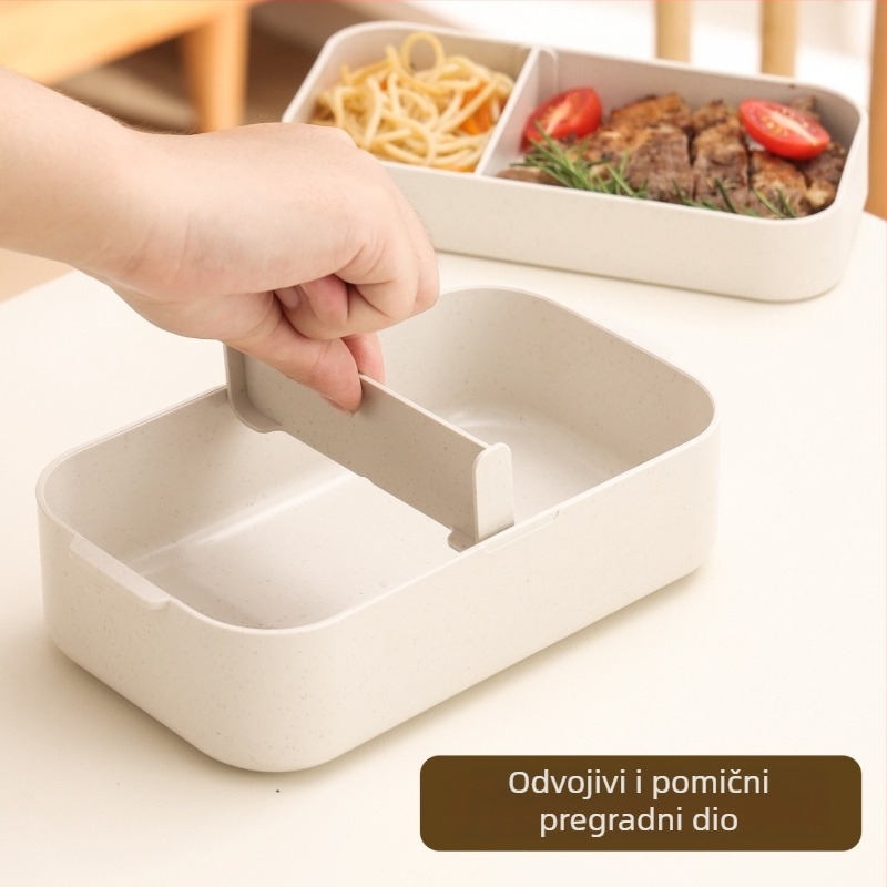 Dvostruki lunch box za mikrovalnu, velika kapaciteta, nepropusni, s zaključavanjem i mogućnošću otiska loga
