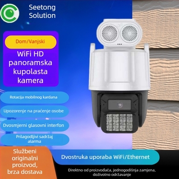 Kućna kupolna kamera s punim kolorom HD, bežičnim Wi‑Fi i udaljenim nadzorom putem mobitela