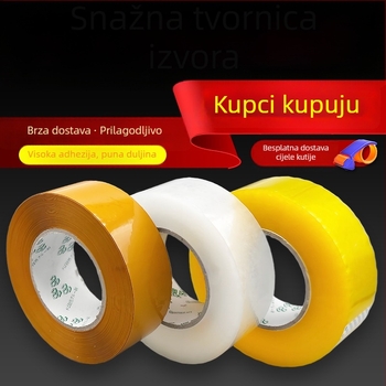 Prozirna pakirna traka za brtvljenje kutija, širina 55 mm, duljina 100 m, debljina 1,6 mm, BOPP, ljepilo na bazi vode
