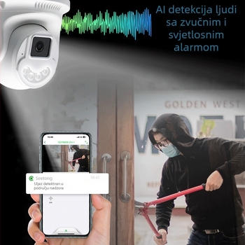Seetong hemisferna IP66 kamera WiFi/žično, za unutarnju i vanjsku upotrebu