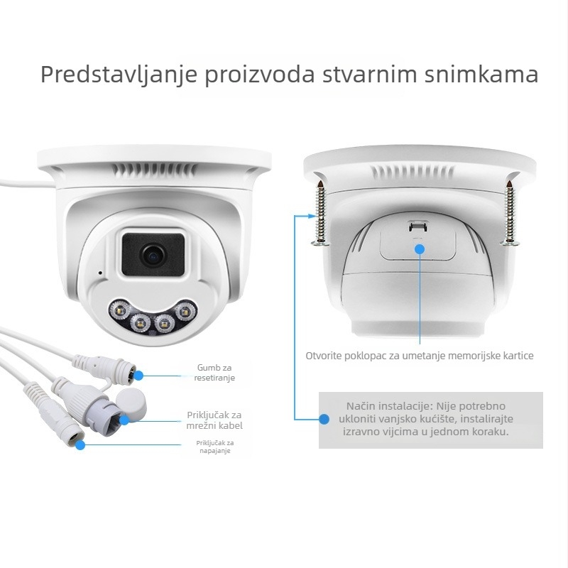 Seetong hemisferna IP66 kamera WiFi/žično, za unutarnju i vanjsku upotrebu