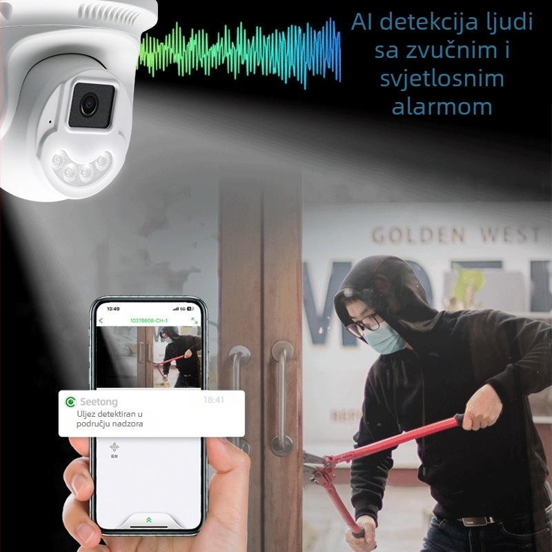 Seetong hemisferna IP66 kamera WiFi/žično, za unutarnju i vanjsku upotrebu
