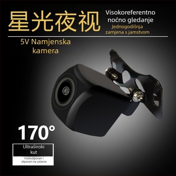 Univerzalna 5V kamera za retrovizor automobila, HD CCD, noćni vid sa zvjezdanim svjetlom