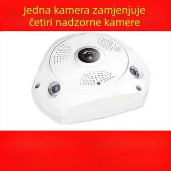 360° panoramska bežična mrežna kamera s fisheye objektivom V380, širok raspon temperatura od -40°C do 70°C