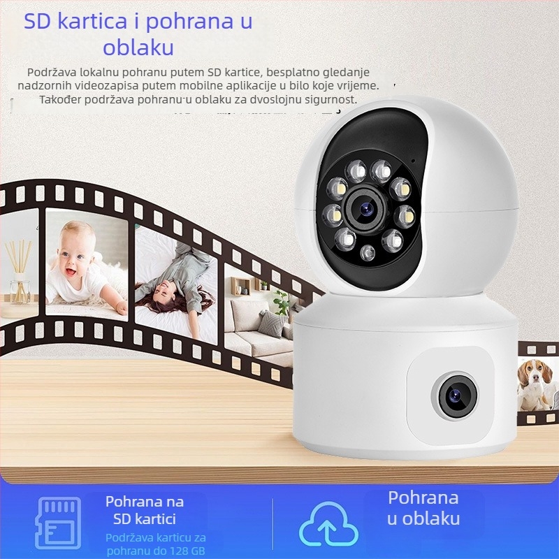 K22 pametna kamera 1080p s širokim kutom, praćenje ljudi, dvostruka kamera, dvopojasni Wi-Fi