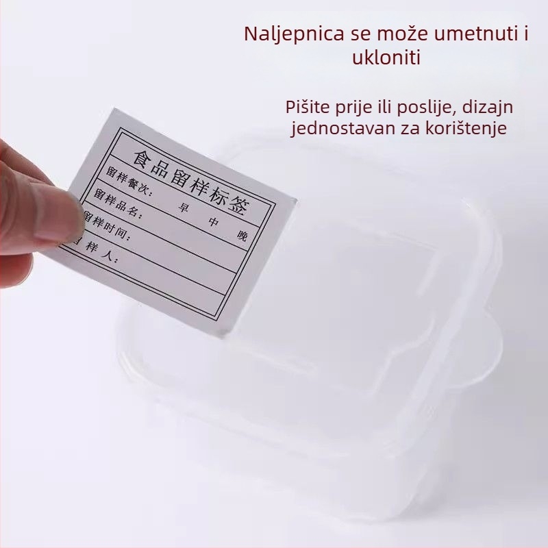 Polipropilenska kutija za ručak, 300 ml, mikrovalna sigurna, podijeljena, s poklopcem, prehrambene kvalitete, za kantine, škole i vrtiće