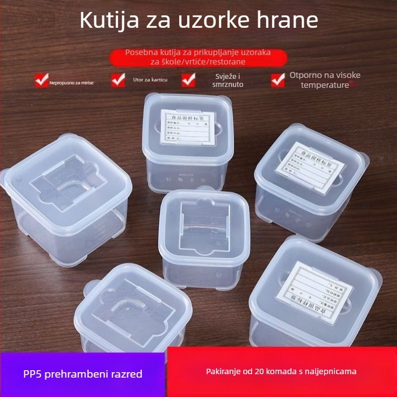 Polipropilenska kutija za ručak, 300 ml, mikrovalna sigurna, podijeljena, s poklopcem, prehrambene kvalitete, za kantine, škole i vrtiće