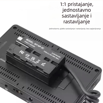 D-TAP na NP-F550/970 dvostruka dummy baterija za monitor, bežični prijenos videa, LED svjetlo, vanjsko napajanje putem V-porta