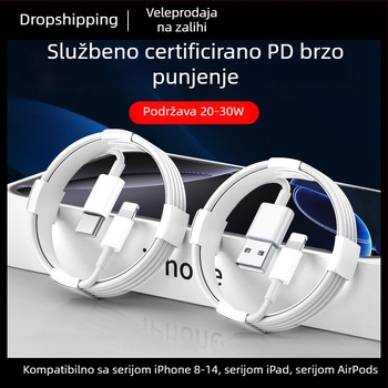 Lightning kabel s PD brzim punjenjem od 30W za iPhone 14/13/12/XS Max i iPhone 8/7/6