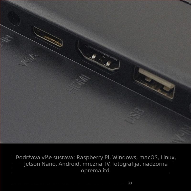 7-inčni plastični prijenosni monitor s HDMI, sekundarnim LCD zaslonom, tanak i lagan