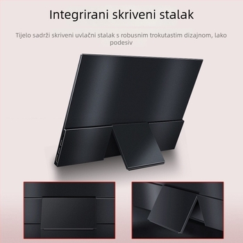 15,6-inčni prijenosni IPS monitor, 1080p, vanjski zaslon za prijenosno računalo/PC, 16:9, HDMI i VGA
