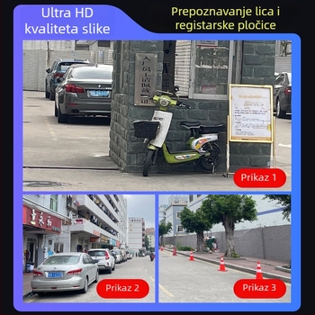 360° vanjska bežična kamera za nadzor s 3 leće i 3 prikaza, daljinski pristup pametnim telefonom u HD