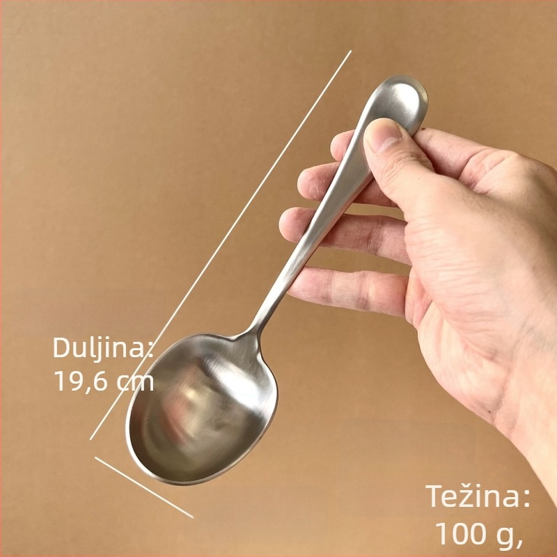 Mat nehrđajući čelik 18/10, mat završetak, žlica za rezance s dubokim kupom, velika glava za juhu, pogodna za rezance, juhu, kašu i ptičje gnijezdo
