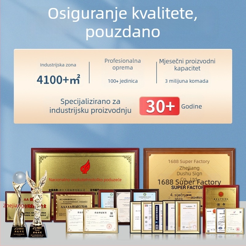 PVC reflektirajući sigurnosni znak za gradilište — zabranjeno pušenje, pogodan za radionice i tvornice, materijali: PVC, aluminij i akril