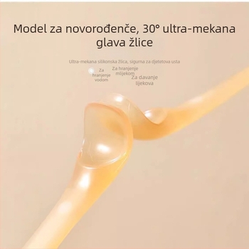 Dječja silikonska žličica s mekanim vrhom, šarene boje, za hranjenje vodom i mlijekom te dopunskom hranom – trening žličica