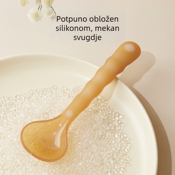 Dječja silikonska žličica s mekanim vrhom, šarene boje, za hranjenje vodom i mlijekom te dopunskom hranom – trening žličica