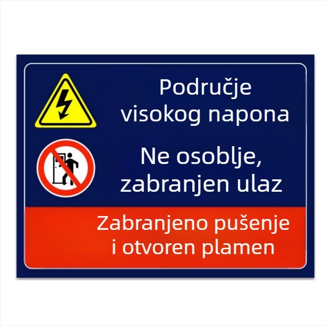Značice sigurnosti protiv požara za razvodnu kutiju, upozoravajuće naljepnice za radionu, prilagođene