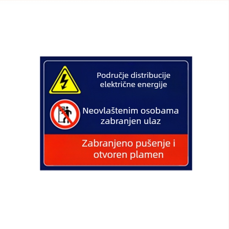 Značice sigurnosti protiv požara za razvodnu kutiju, upozoravajuće naljepnice za radionu, prilagođene