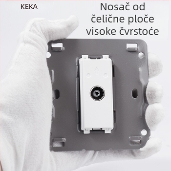 Keka 86 Zidni Skriveni Panel za CCTV i TV s Gigabitnim Ethernetom i Koaksijalnim Portom
