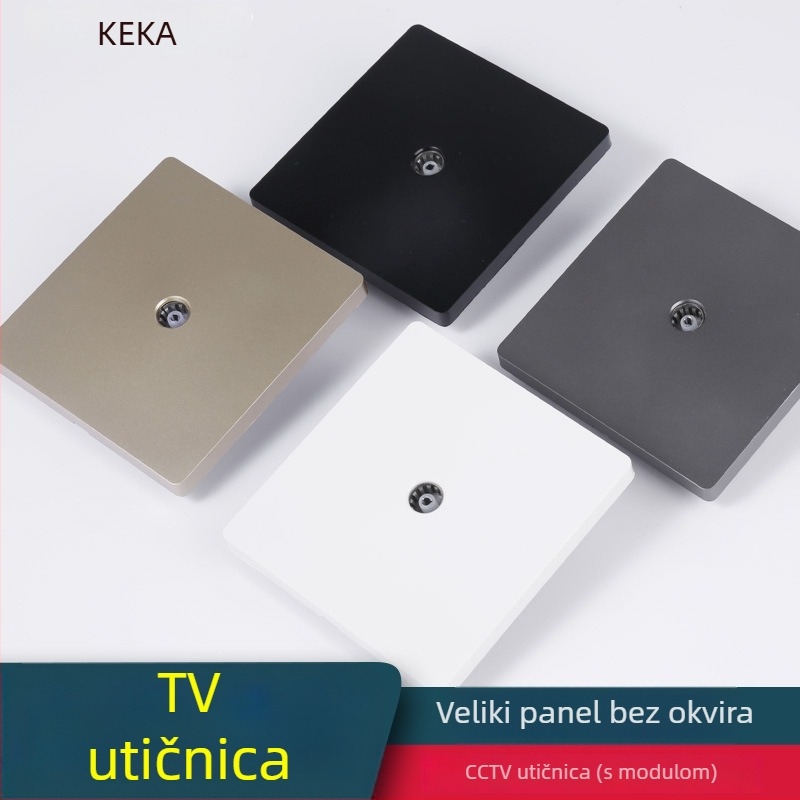 Keka 86 Zidni Skriveni Panel za CCTV i TV s Gigabitnim Ethernetom i Koaksijalnim Portom