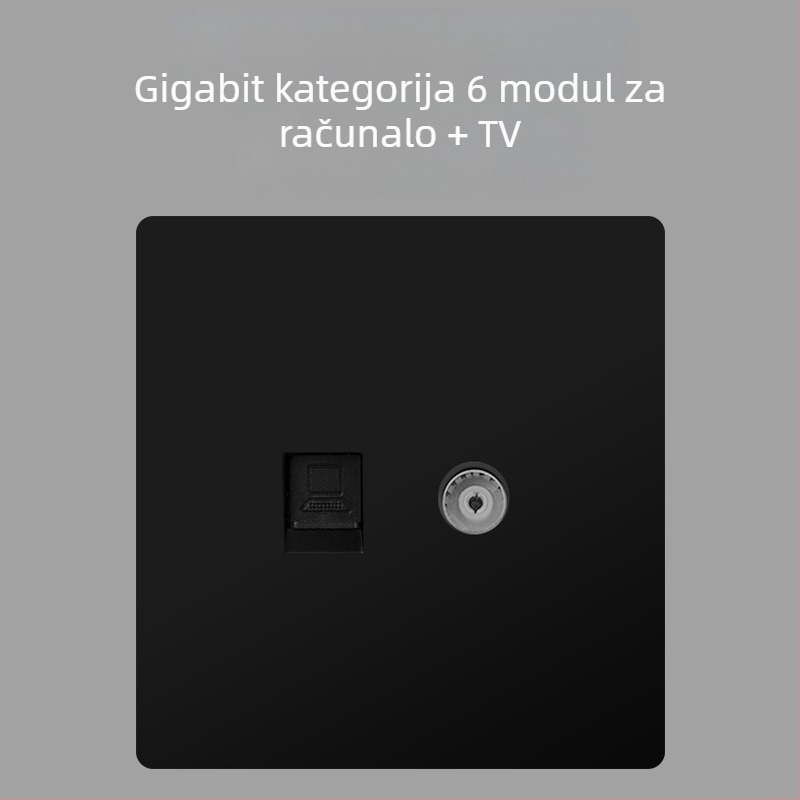 Keka 86 Zidni Skriveni Panel za CCTV i TV s Gigabitnim Ethernetom i Koaksijalnim Portom