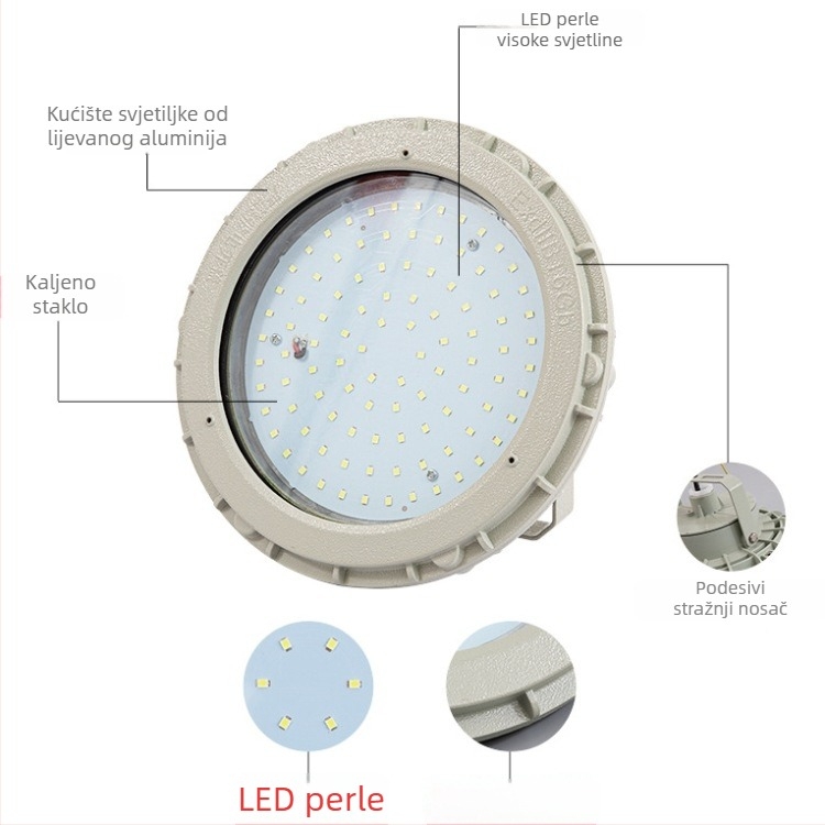Nehrđajući čelična svjetiljka za nuždu protiv požara tipa A sa središnjim upravljanjem, 36V LED indikator izlaza za evakuaciju
