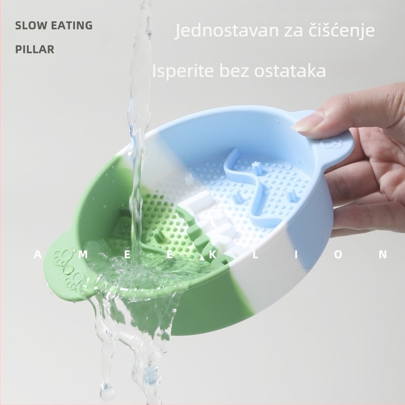 Silikonska posuda za sporo hranjenje za male i srednje pse, sprječava gušenje i prevrnuće, posuda za hranu i vodu za štence i mačke