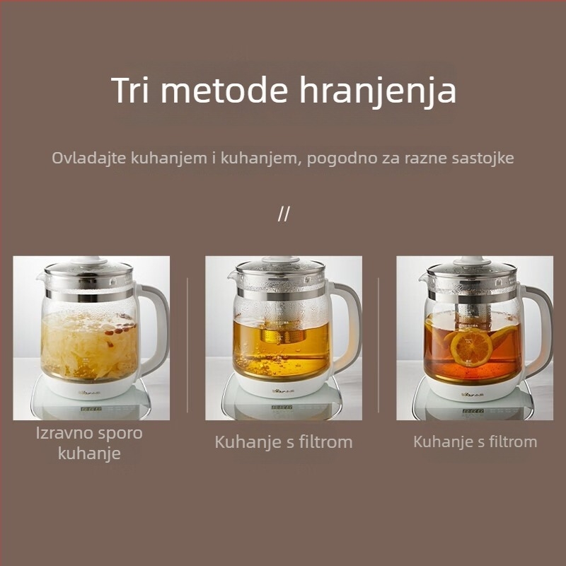 D18F1 čajnik s kapacitetom 1,8 L, staklena karoserija, višenamjenski za kućnu i uredsku upotrebu