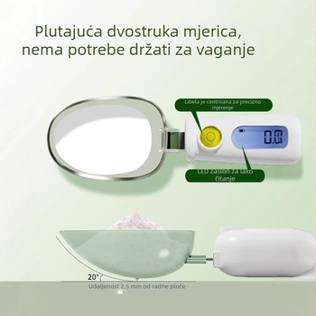 Dopamine kreativna mjerna žličica s kariranim uzorkom i skalom – kuhinja i pečenje, precizno mjerenje kave, mlijeka u prahu i rižinog brašna