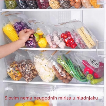 Deblja vrećica za čuvanje hrane, s zip zatvaračem, za kućnu upotrebu, hladnjak, čuva svježinu, kuhinjsko pakiranje po porcijama