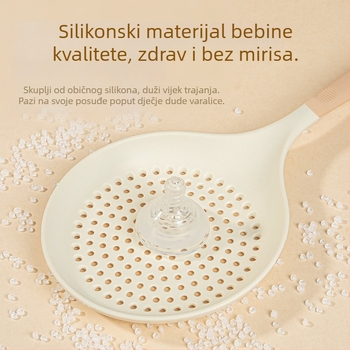 Dvobojna produžena silikonska cjediljka za kućnu upotrebu, otporna na visoke temperature, za rezance i knedle, višefunkcionalno kuhinjsko cjedilo, velika veličina