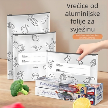 Torba od aluminijske folije za hranu, za kućnu upotrebu, hermetički zatvara, debela za očuvanje svježine, skladištenje žitarica i porcijsko pakiranje
