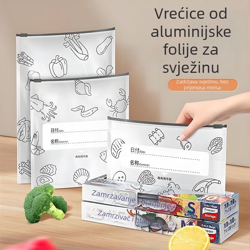Torba od aluminijske folije za hranu, za kućnu upotrebu, hermetički zatvara, debela za očuvanje svježine, skladištenje žitarica i porcijsko pakiranje
