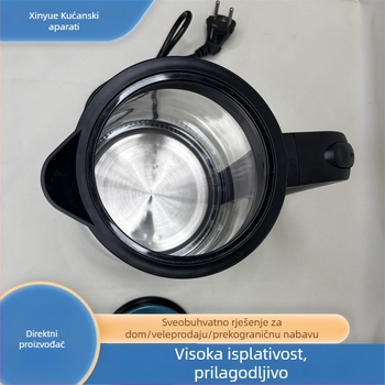 Staklena čajnik s ravnim bokovima za zdravu pripremu, 2-u-1 stakleni čajnik za kuhanje i dinstanje