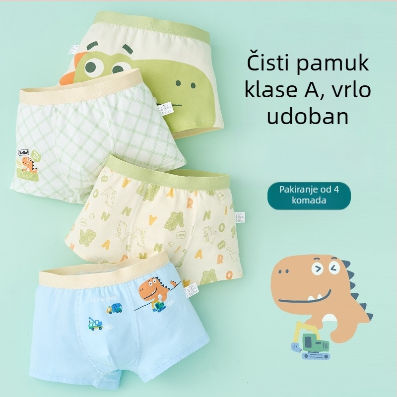 Dječje boxere od pamuka za dječake, Klasa A pamuk, udoban kroj