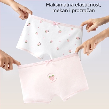 Dječje gaćice za djevojčice, 100% pamuk, klasa A, potpuno pamuk, za rast, uzrast 3–8 godina (visina 100–140 cm)
