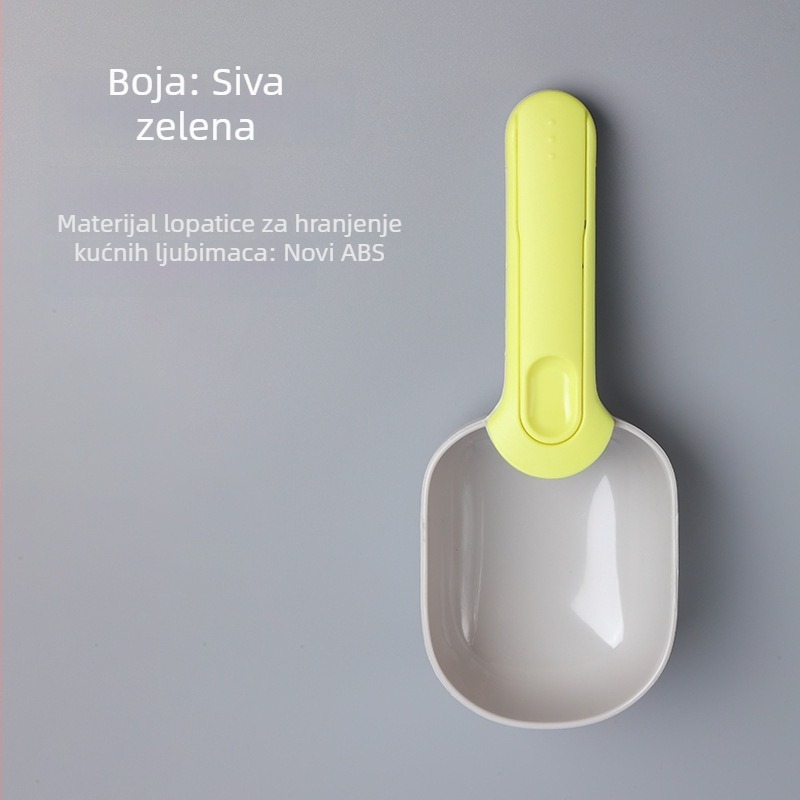 Žlička za hranu psa i mačke s klipom za zatvaranje konzervi