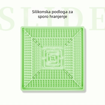 Silikonska posuda za kućne ljubimce i podmetač za hranjenje s vakuumskom prianjanjem, sporo hranjenje za pse i mačke