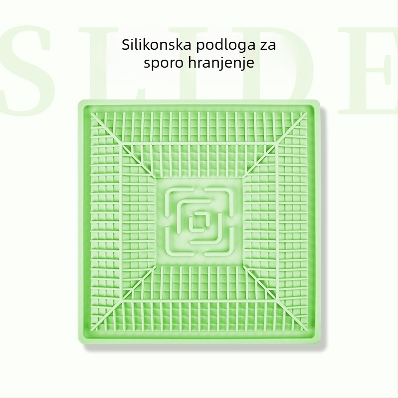 Silikonska posuda za kućne ljubimce i podmetač za hranjenje s vakuumskom prianjanjem, sporo hranjenje za pse i mačke